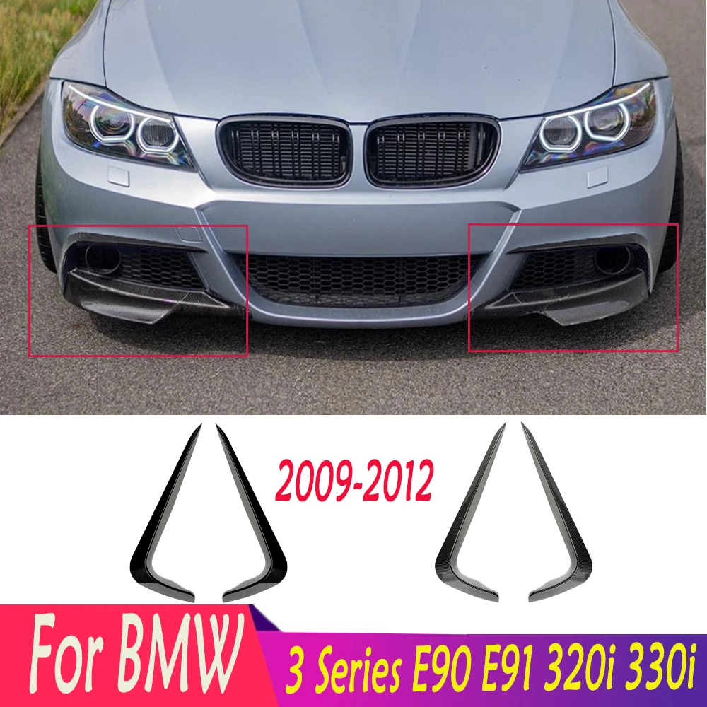 

Hot For BMW 2009-2012 3 Series E90 E91 320i 330i M Sport LCI Car Front Bumper Fog Light Splitter Side Spoiler Air Vent Trim