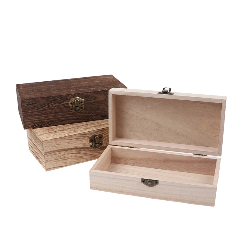 Storage Box Heart Shape Wood Box Wedding Gift Makeup Cosmetic Earrings Ring Desk Rangement Make Up Jewelry Box Wooden Organizer