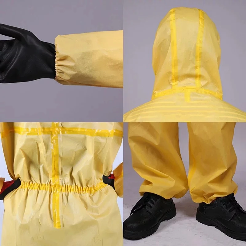 Chemical Protective Suit Coverall Hazardous Chemicals Liquid Proof Sulfuric Acid And Alkali Resistant Work Protection Clothing