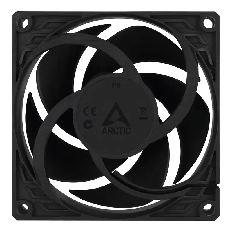 ARCTIC P8 - 80mm Case Fan, Pressure-Optimised, quiet motor, Fluid Dynamic Bearing,  Speed: 3000 RPM Fixed Speed, 3-Pin Connector