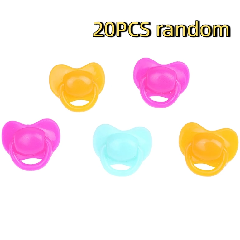 Plastic Toys Playhouse Toys Children's Doll House 20Pcs Miniature Doll Pacifier Expression Pacifier Toy Accessories