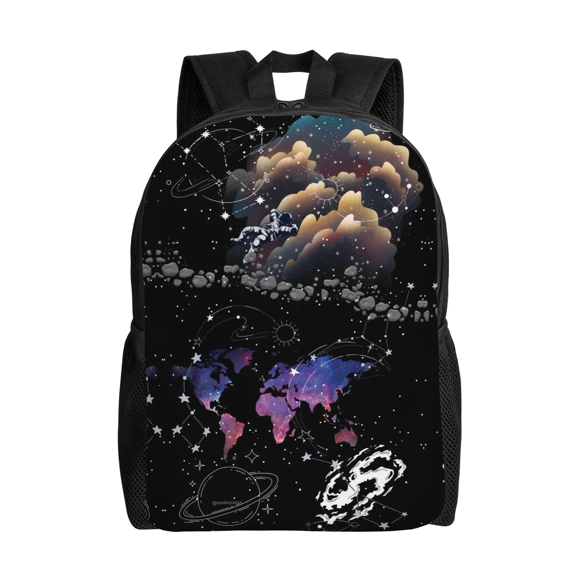 Mochila Boho Constellation Astronaut, mochilas para ciclismo, mochilas juveniles coloridas y ligeras para la escuela secundaria, mochila divertida