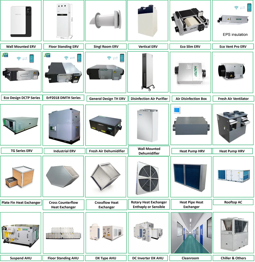 Airwoods DC العاكس مضخة الحرارة Hrv 600cmh التهوية الحديثة لاستعادة الطاقة لاستخدام غرفة النوم والفندق