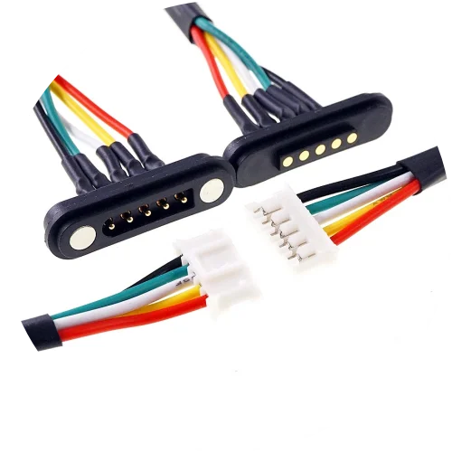 1/5 Paar 2A wasserdichter magnetischer Pogo-Pin-Stecker 2, 3, 4, 5, 6 Positionen Pogopin männlich weiblich 2,54 mm federbelastete DC-Steckdose – Detail 5