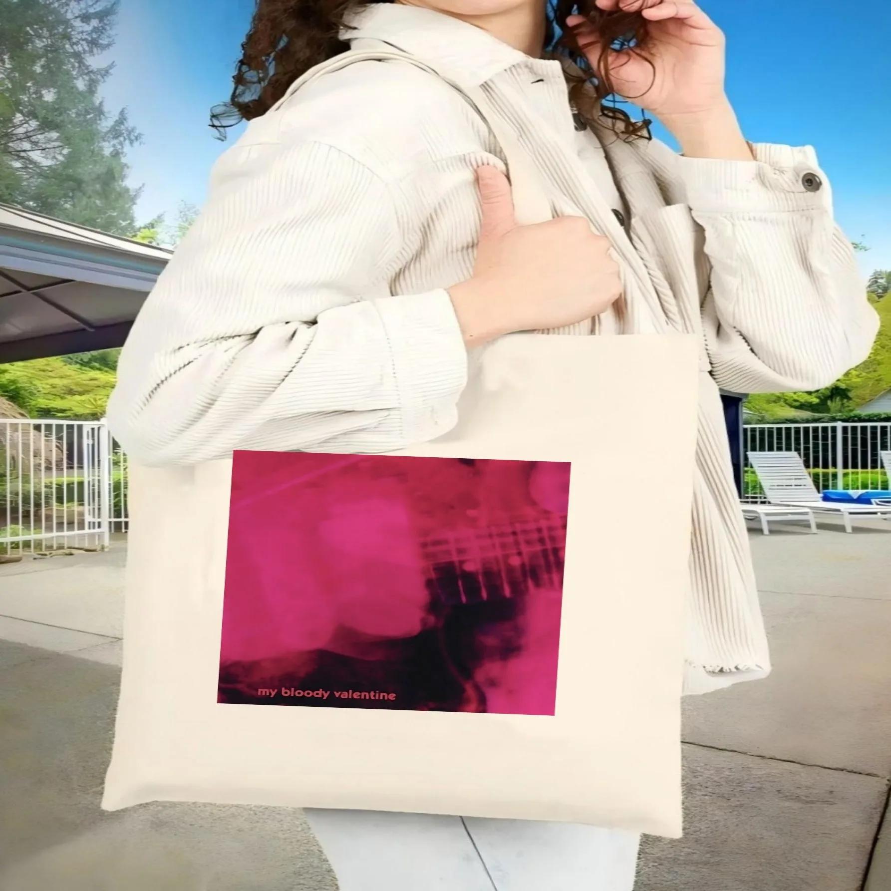 

Сумка-тоут My Bloody Valentine - Lovel 2026, новинка, унисекс, из холщовой ткани, вместительная, прочная, многоразовая, многофункциональная, на плечо, для повседневного использования