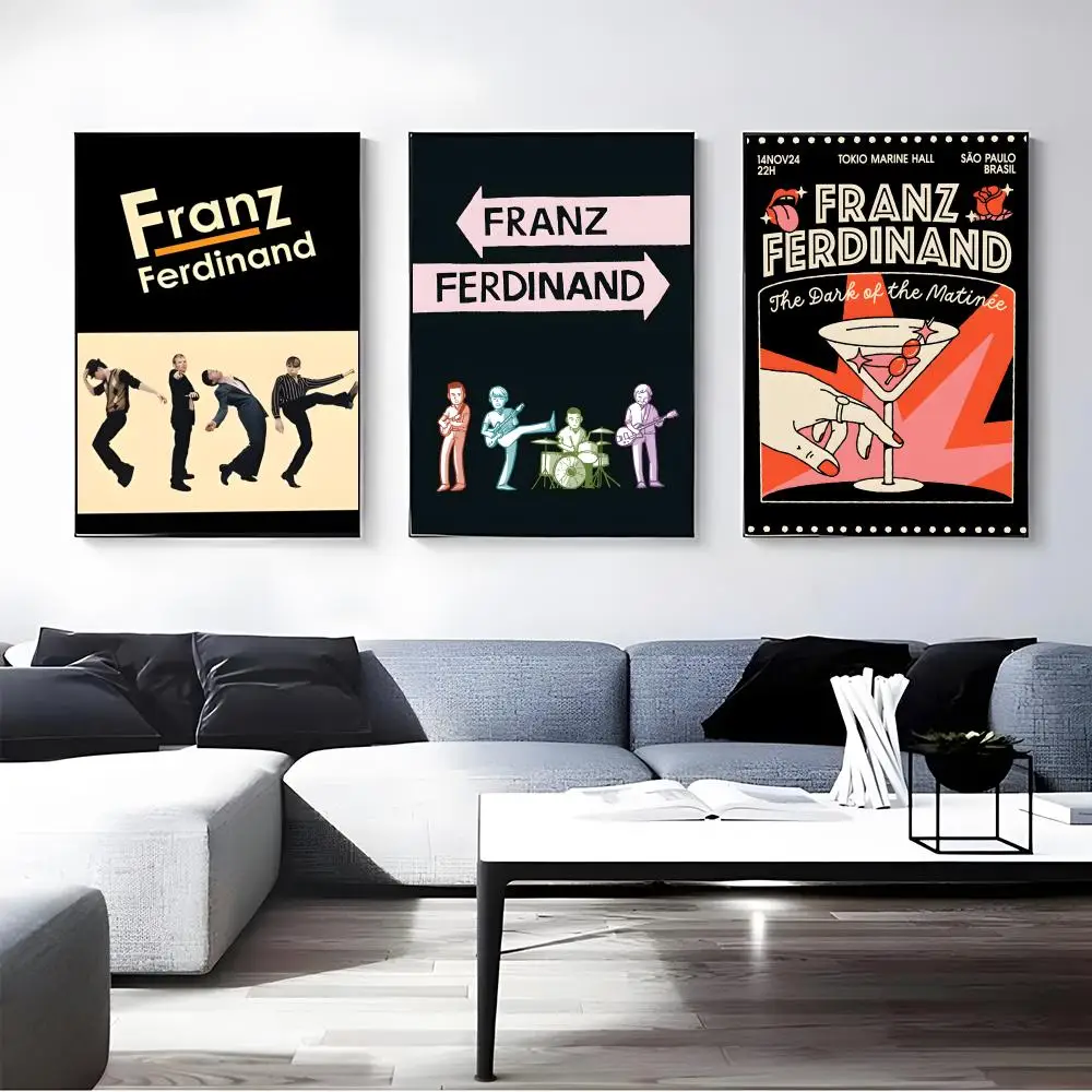 Band Franz Ferdinand Poster Self-adhesive Art Waterproof Paper Sticker Coffee House Bar Room Wall Decor