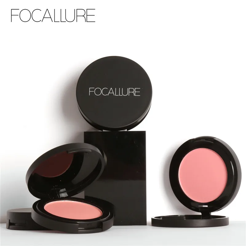 FOCALLURE-Palette de fard à joues imperméable longue durée, 16 couleurs, fard à joues de pêche, poudre douce et lisse pour le visage, cosmétiques de