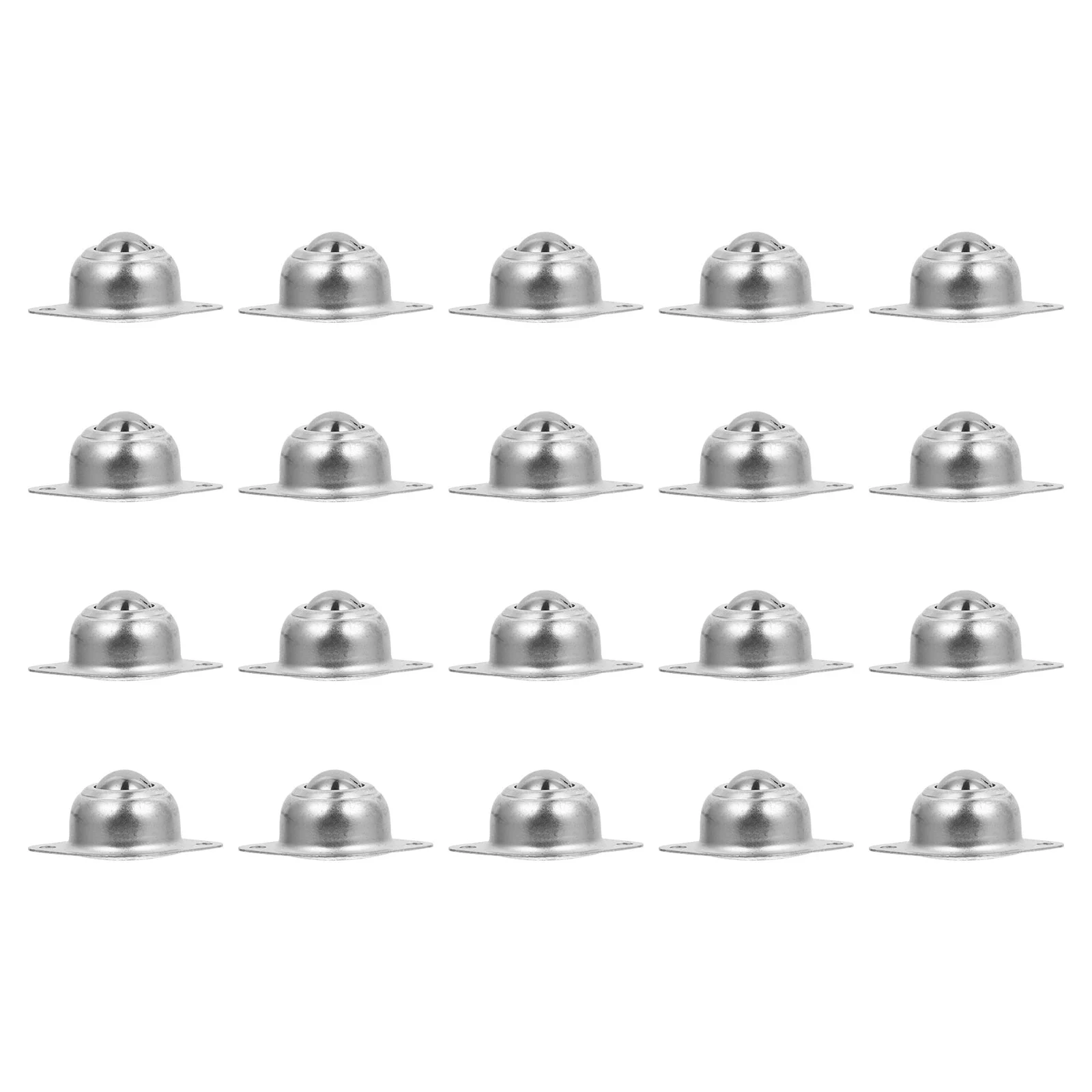 20 Pcs Furniture Casters Steel Roller Bearings Transfer Units Rotation Caster Wheel With Screw Holes For Hardware