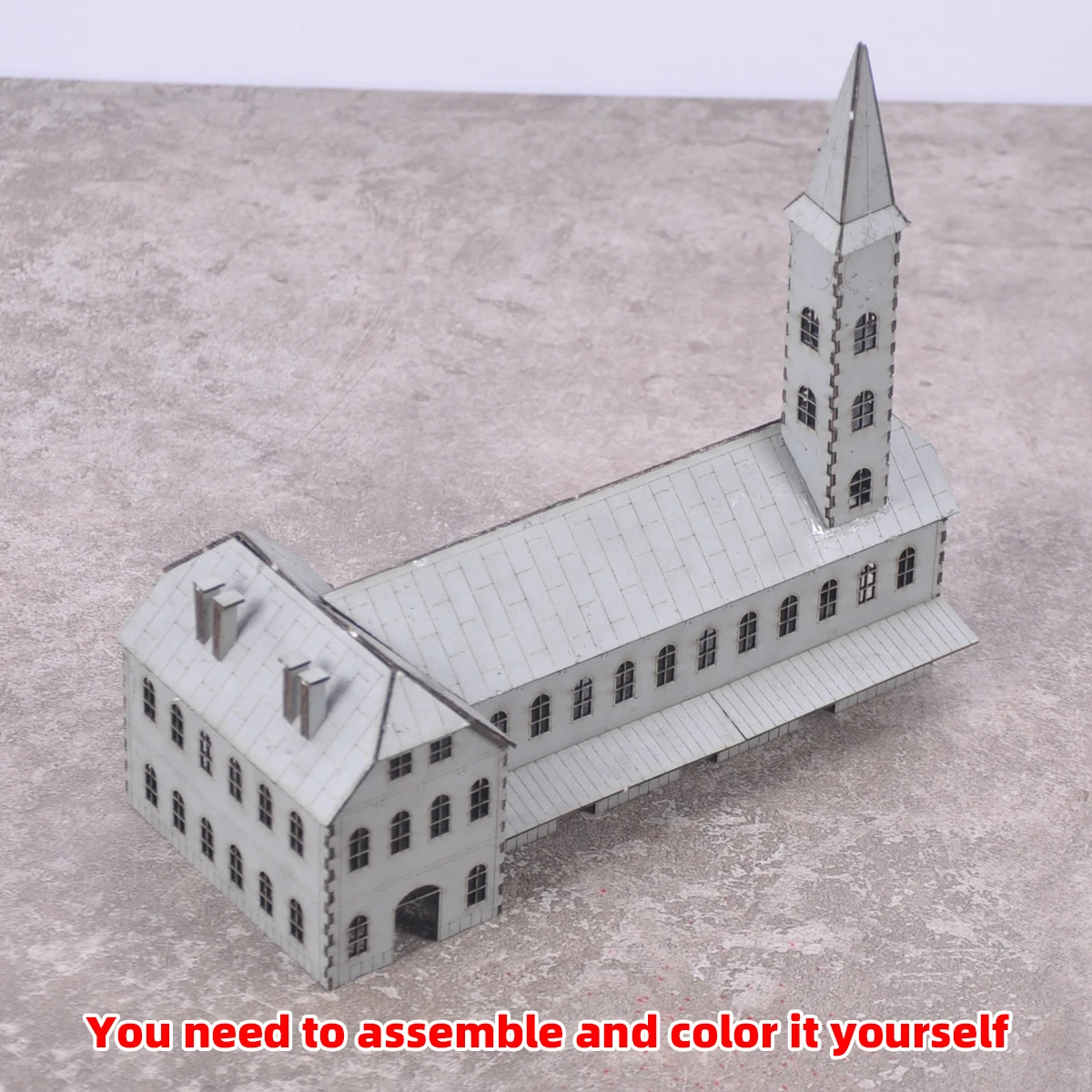 1/48 1/64 1/72 1/87 HO Maßstab Modellbausatz Miniatur-Diorama Architektonisches Gebäude Hausmodell Eisenbahn Unbemalte Stadt-Bahnhof – Detail 7