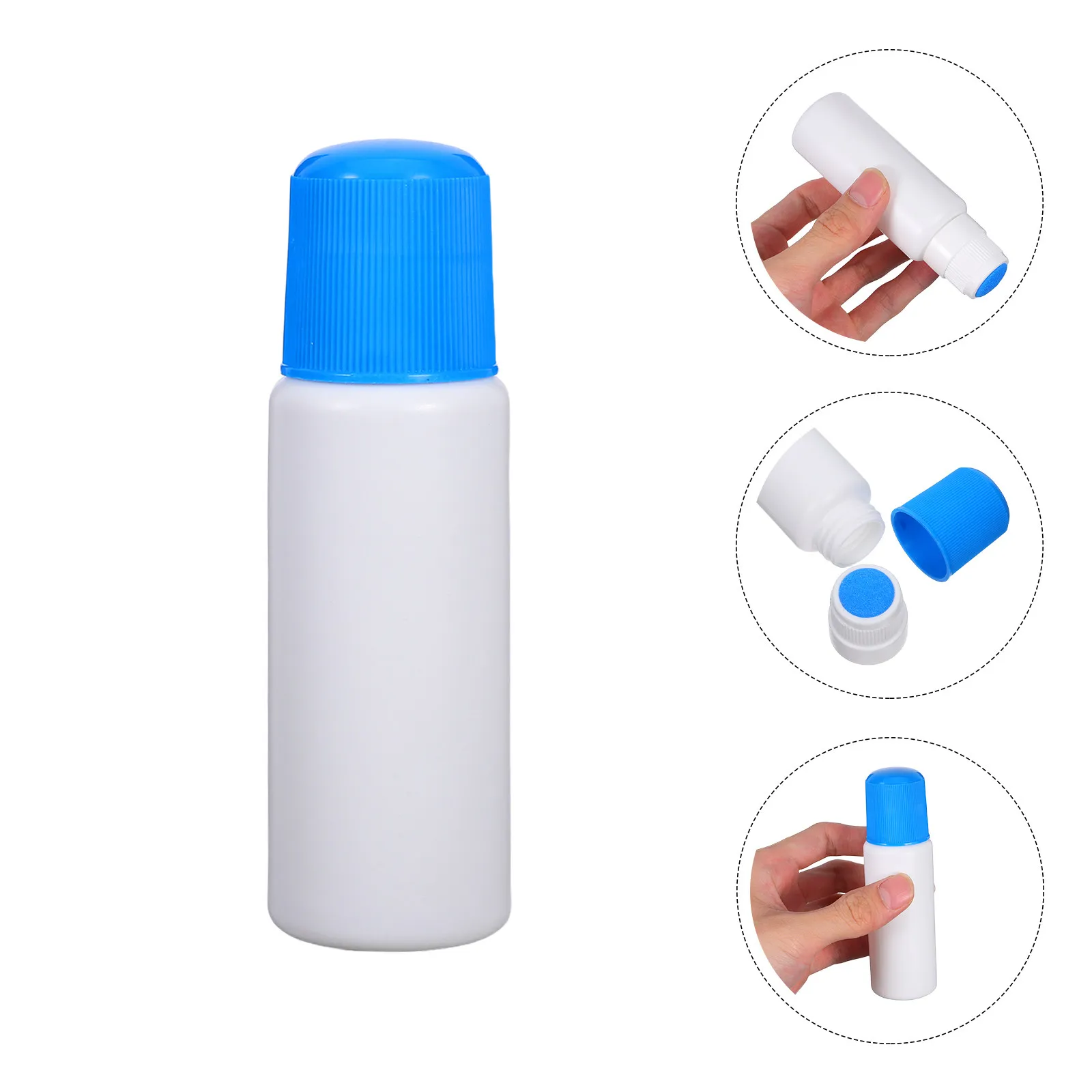 

10pcs Sponge Top Applicator Bottle 100ml Refillable Plastic Container Lotion Dispenser With Soft Sponge Tip For Liquids Medicine