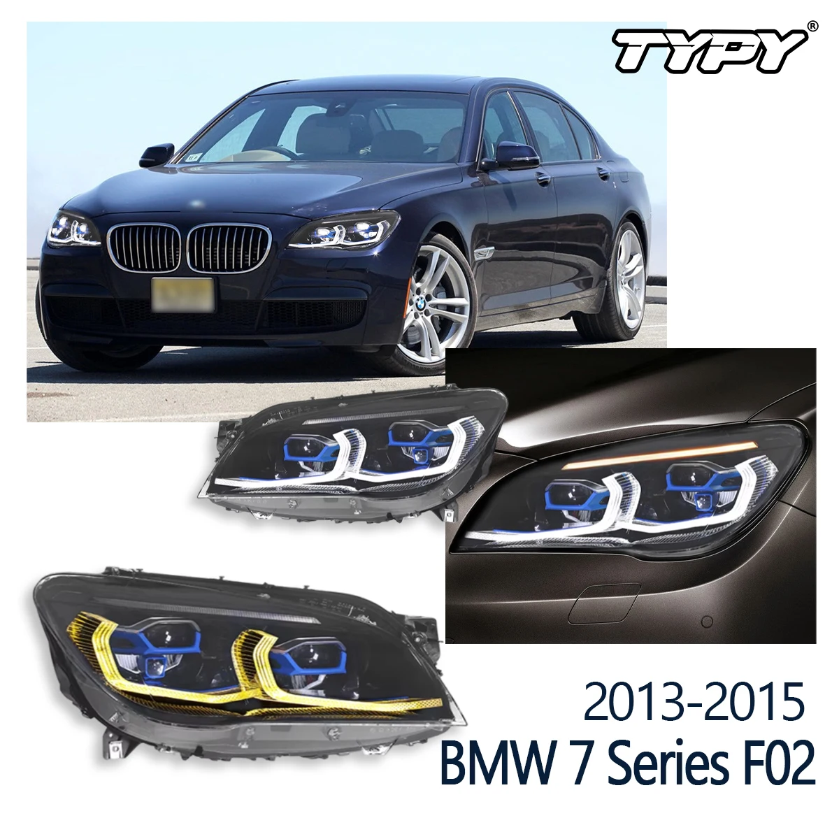 

Фара TYPY для BMW F02 2013-2015 G12, автомобильные товары, LED DRL, линзы Hella Xenon, Hella Hid H7, аксессуары для авто