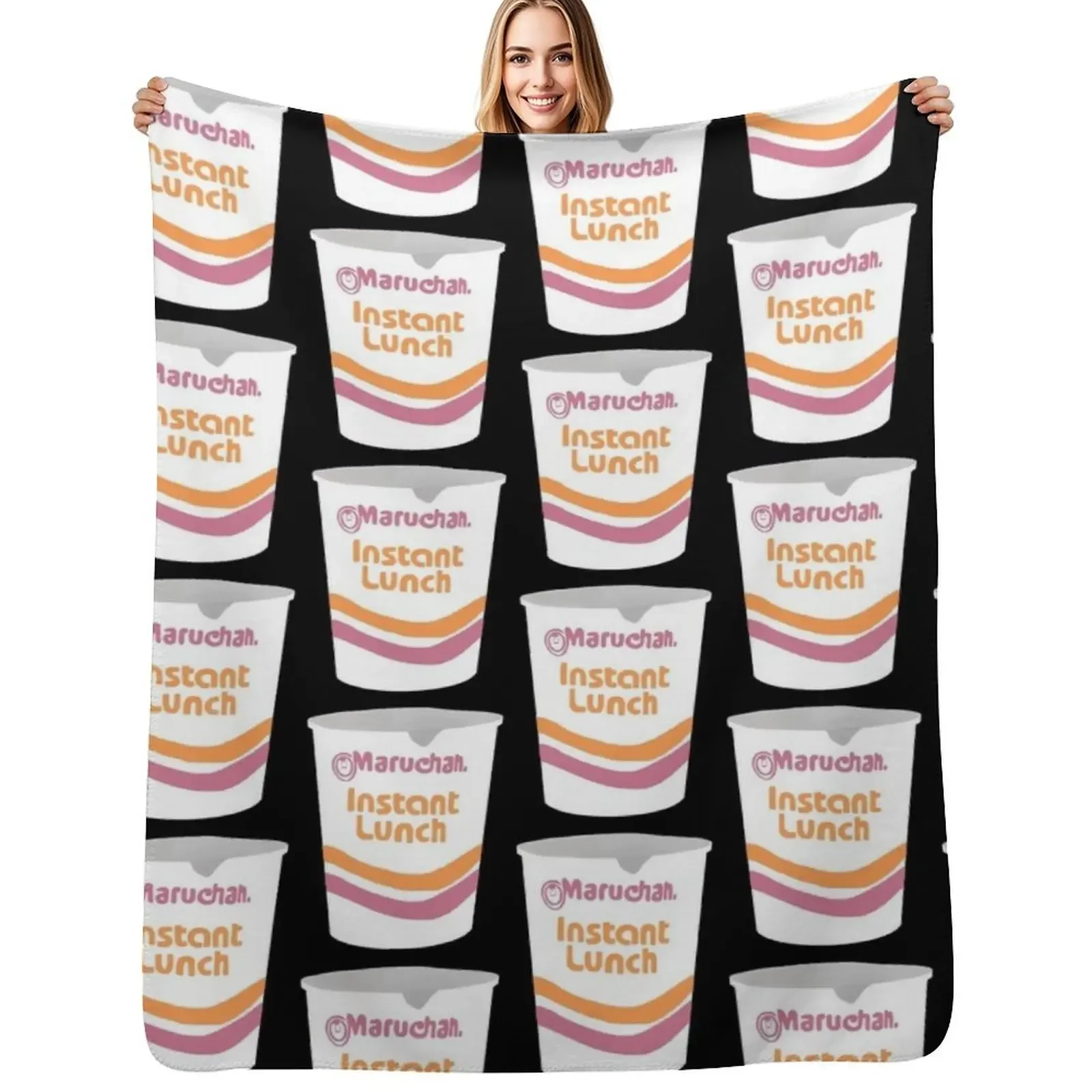 Maruchan almuerzo instantáneo Ramen manta sofá manta térmica para viaje manta pesada cálida