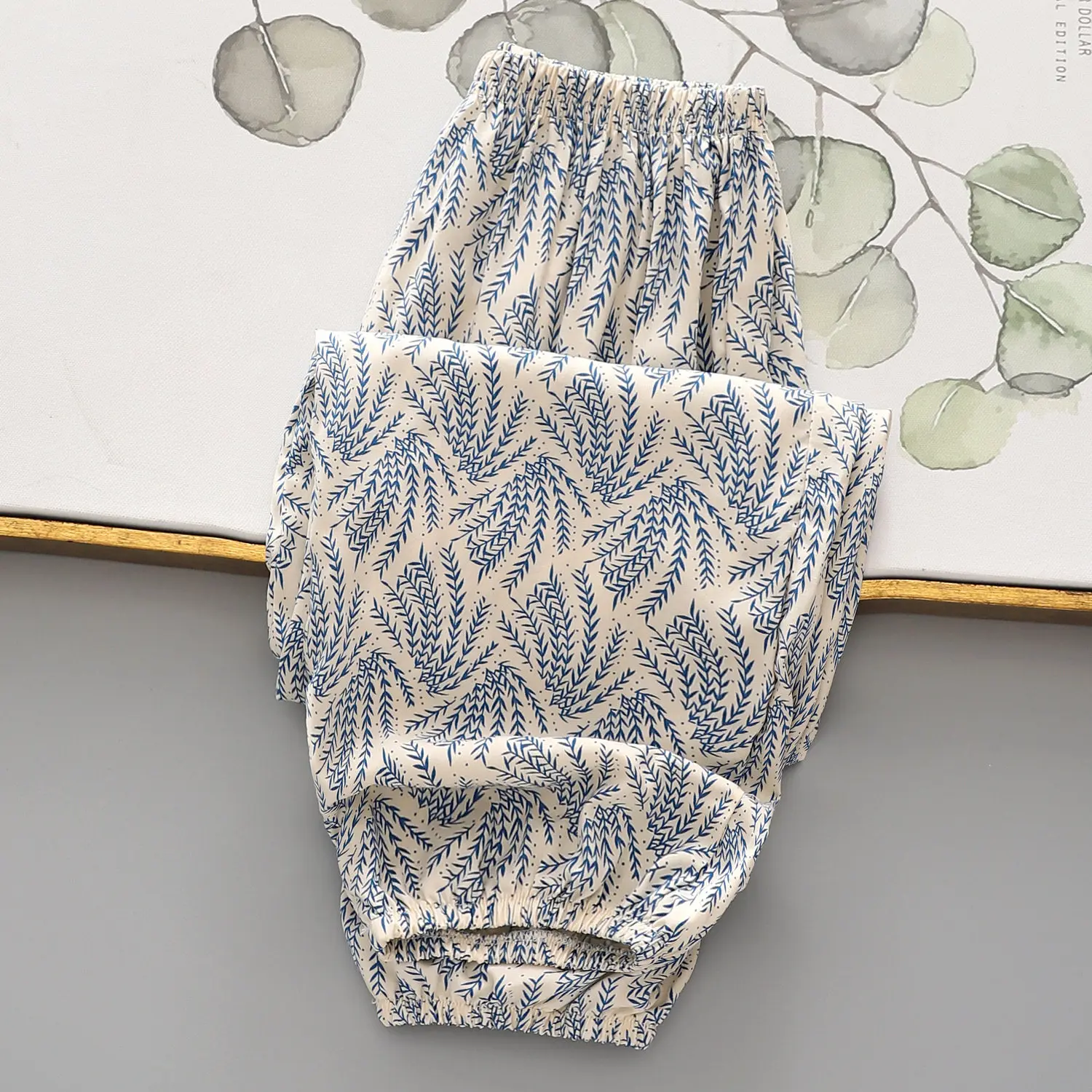 

Children's mosquito-proof pants, girls' summer long pants, fresh silk pants, girls' cuffed pants