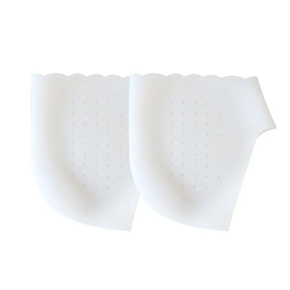 2pcs New Silicone Feet Care Socks Moisturizing with Hole Gel Heel Thin Socks Skin Care Protectors Lace Heel Cover Foot Care Tool