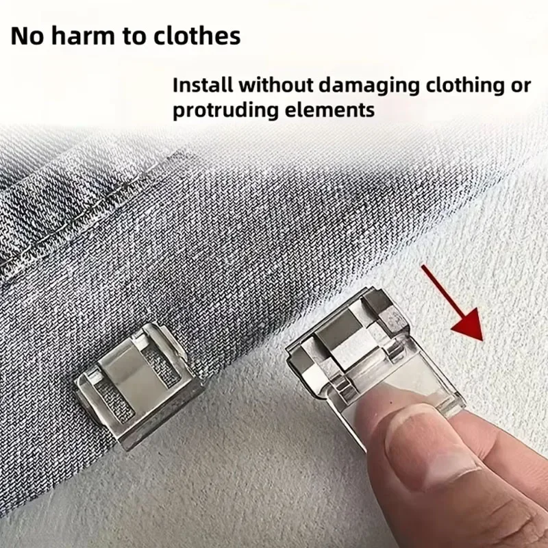 2/6/pcs Invisible Leg Shortening Clip, Non-Slip Pants Edge Clip, Used for Anti-Drag Pants Hem Fixing Device, Seam-Free Hidden