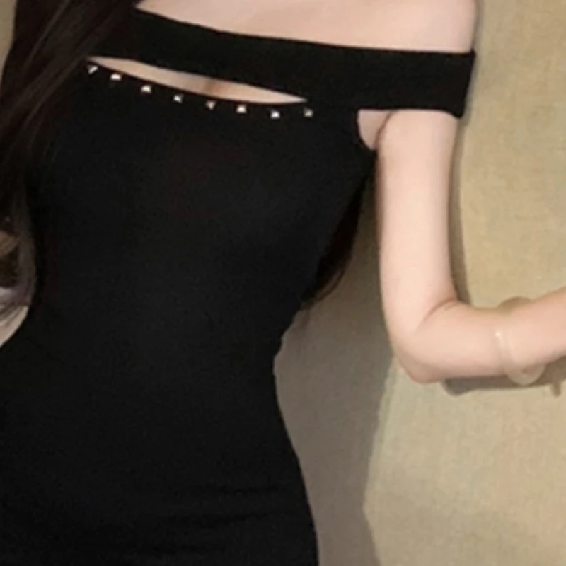 

Новое летнее сексуальное популярное платье на одно плечо для девочек, женская темпераментная юбка с тонкой талией и бедрами