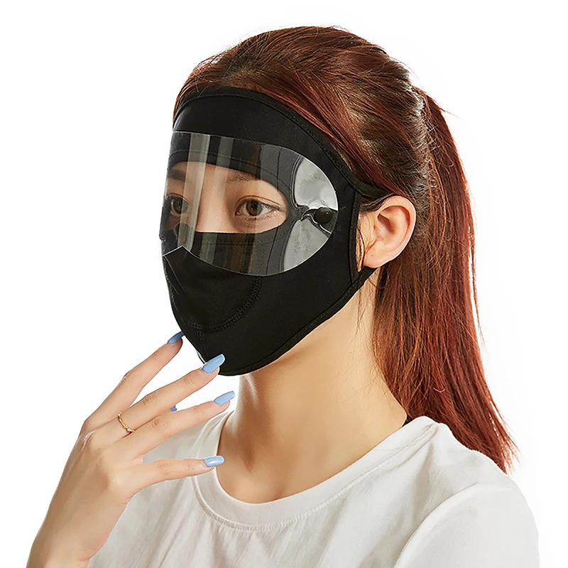 Women Summer Full Face Ice Silk Neck Protection Sunscreen Mask Outdoor Dustproof Breathable Anti-ultraviolet Thin Face Mask