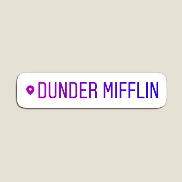 Dunder Mifflin Location  Magnet Holder Stickers Colorful for Fridge Organizer Children Refrigerator Home Baby Funny Toy Decor