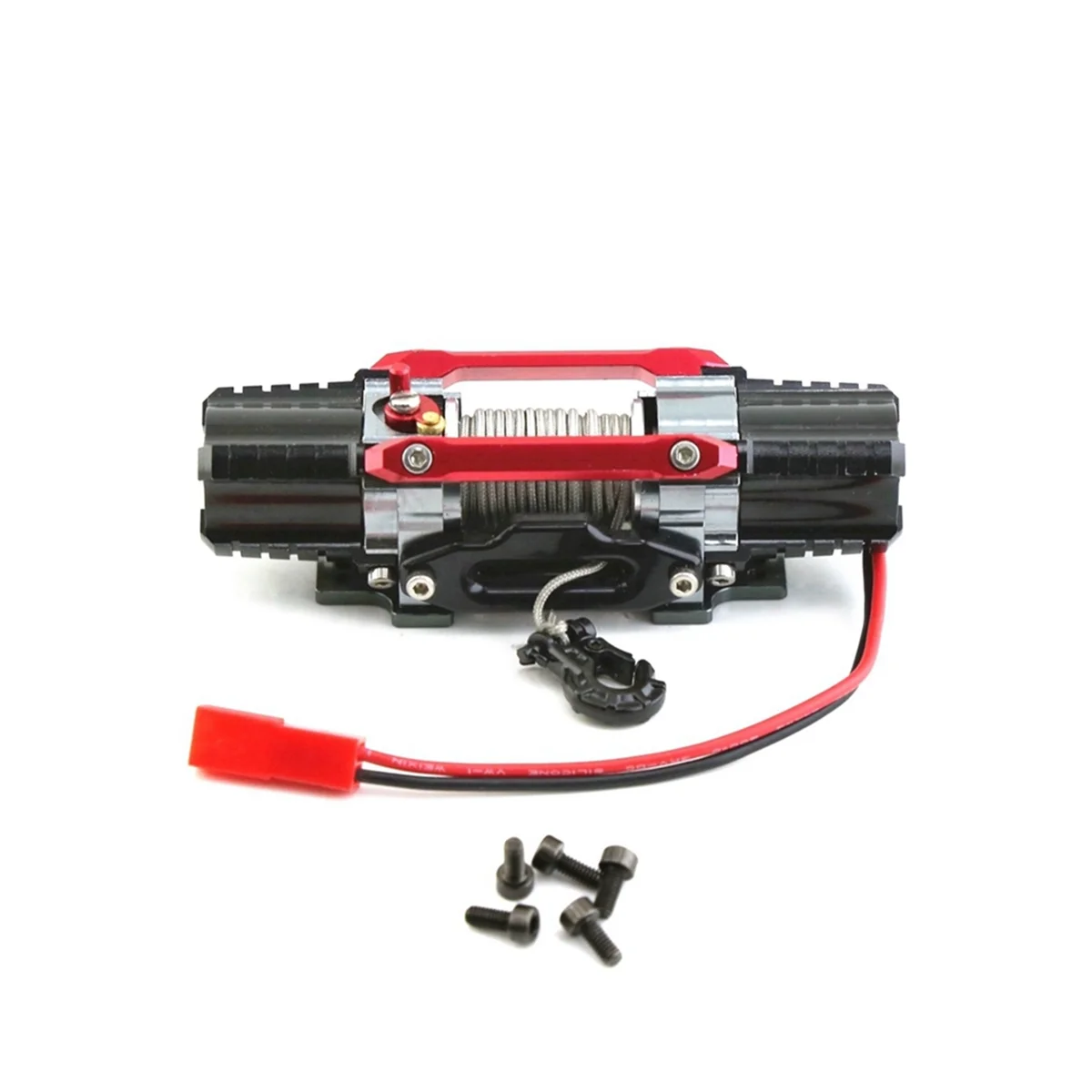 

Dual Motor Metal Simulated Winch for 1/8 1/10 RC Crawler Car Axial SCX10 TRX4 D90 KM2 Upgrade Parts,Red