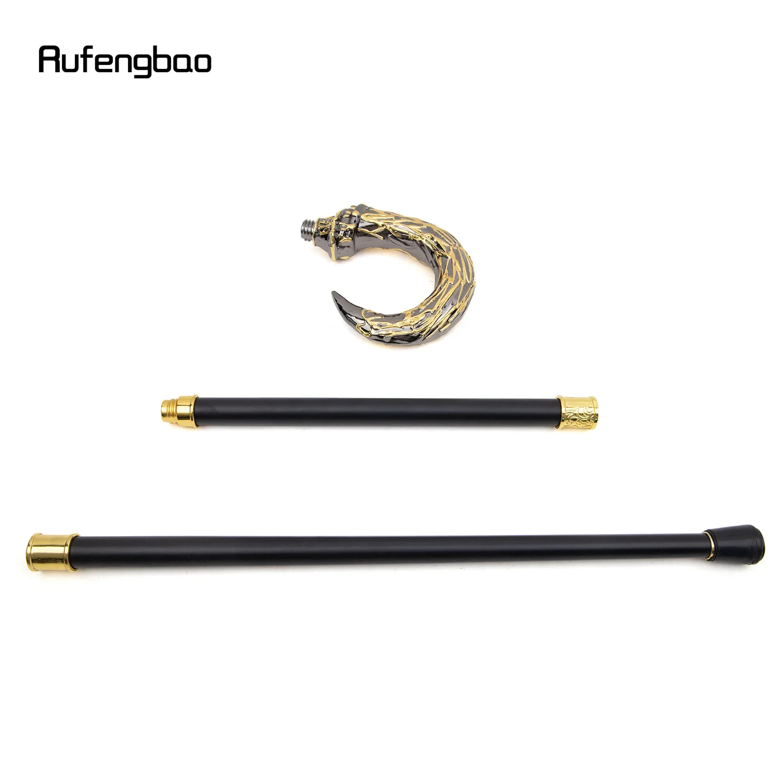 Золотая, черная U-образная трость в стиле стимпанк, модная трость для джентльмена, роскошная сценическая трость, 92 см