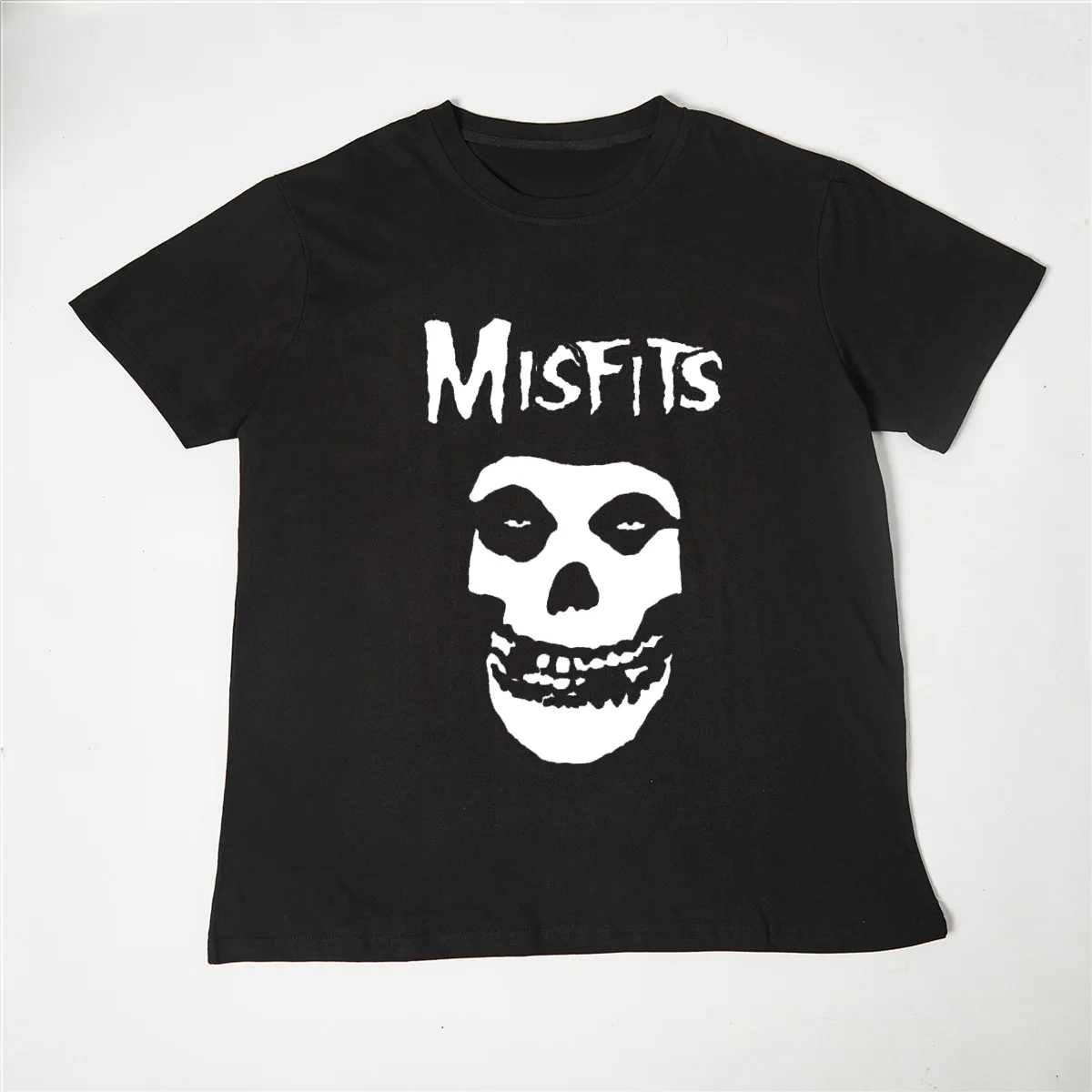 2024 New Men's Hip-Hop Punk Skull Misfits Brand Cotton Short-Sleeve T-Shirt Cool Design Male Summer Basic Tops