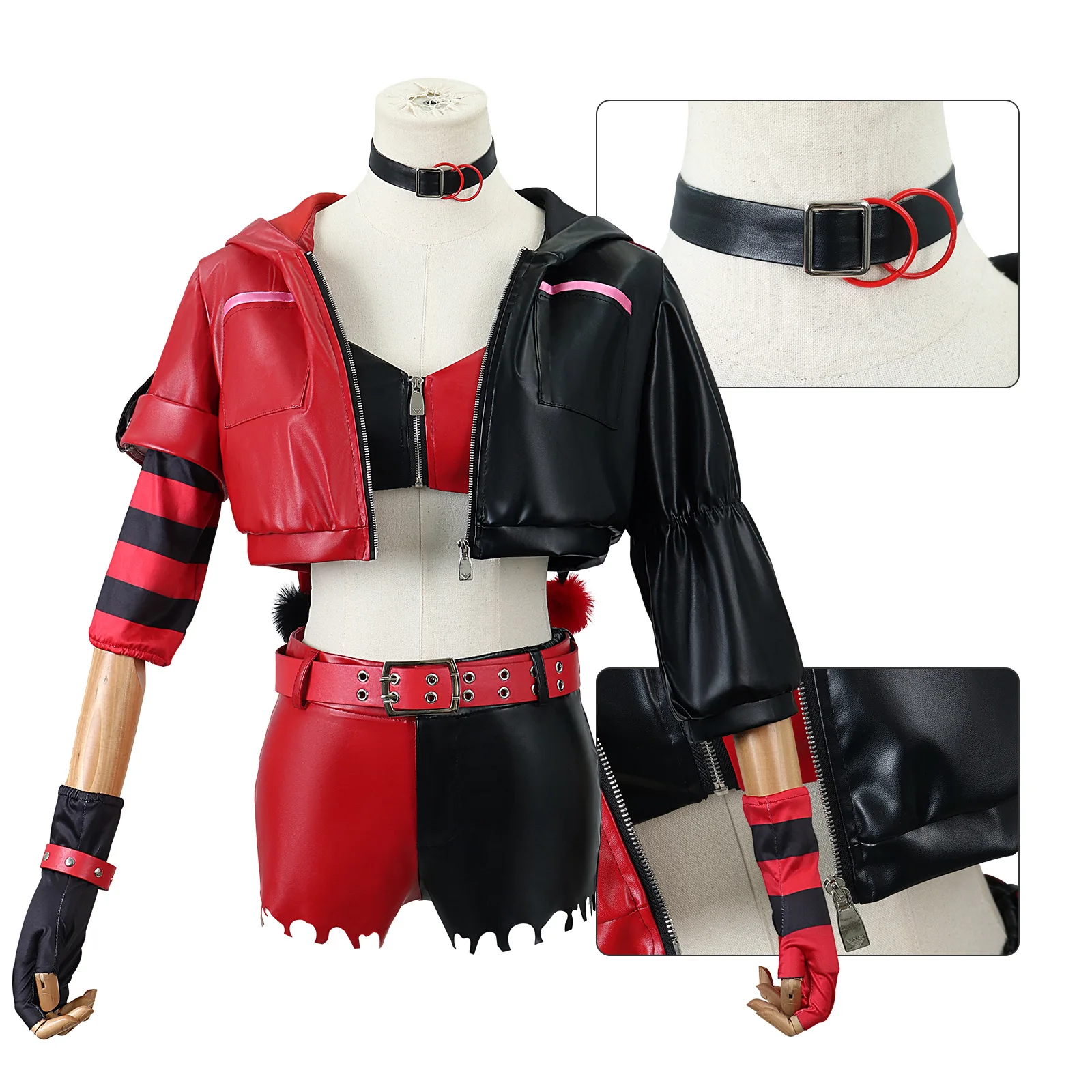 Harley Quinn Cosplay Costume The Joker Carnival Uniform Wig Anime Halloween Costumes Women Game Carnival Costume Adults