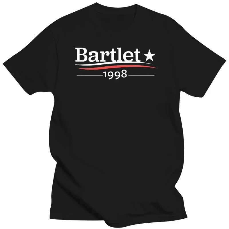 WEST WING President BARTLET 1998 White House black T Shirt homme T-Shirt Pure Cotton Amazing Short Sleeve plus size best gift