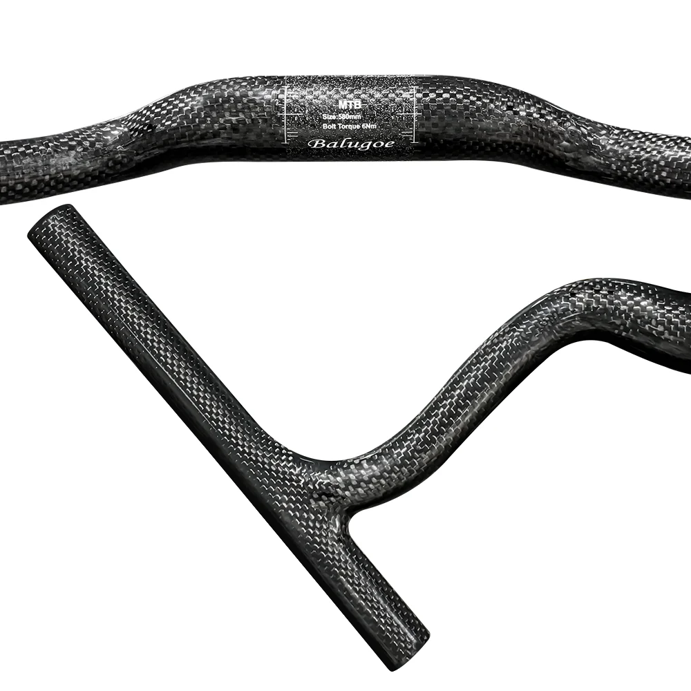 BALUGOE Hochsteife Carbonfaser-Mountainbike-Lenker, Modifikation, Upgrade, MTB-Lenker, Offroad-Fahrrad, 3K, 31,8 mm-22,2 mm – Detail 6