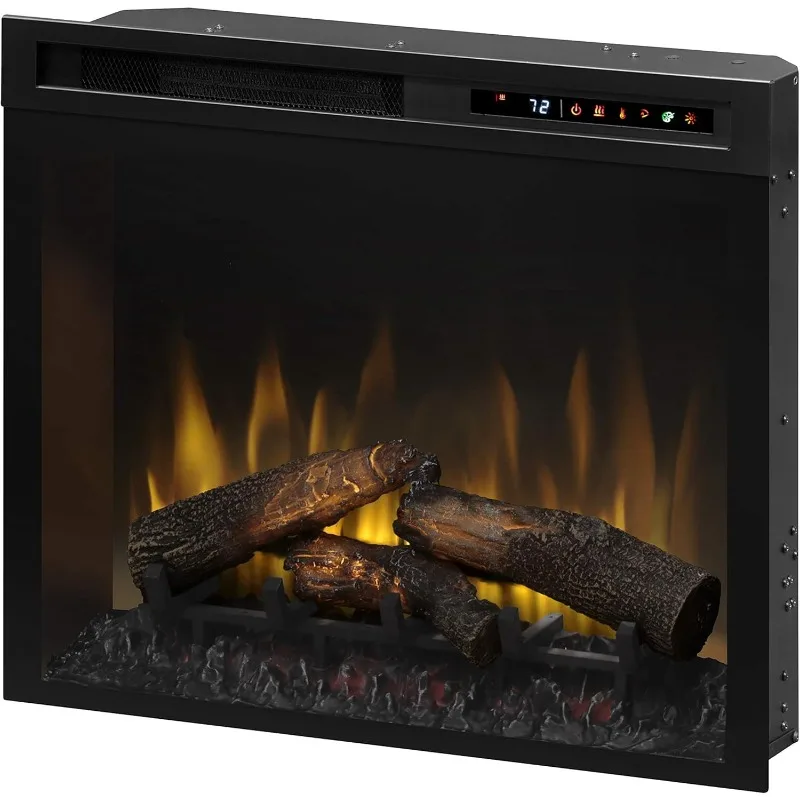 Dimplex 28 Inch Built-in Electric Fireplace - Multi-Fire XHD Firebox with Logs and Realistic Multi-Color Flames |Model: XHD28L