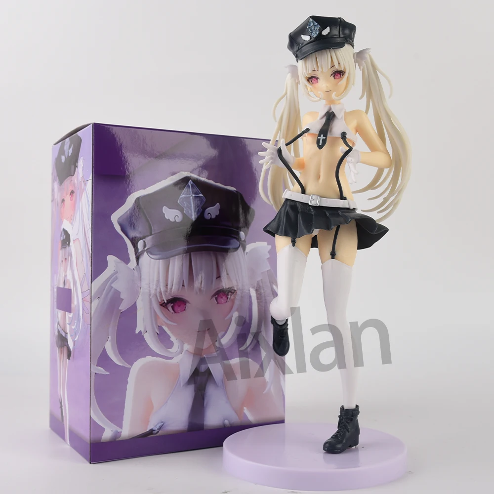 23cm Union Creative Anime Figure Angel Police Sexy Girl PVC Action Figure Uniform Figuine Collectible Model Toys Doll Gift