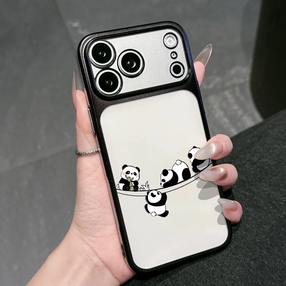 Einfache Kitten Panda Luxus Stoßfeste Hülle für iPhone 15 Pro Max Hüllen iPhone 11 12 13 14 16 17 Pro Max Lucky TPU Plating Coque – Detail 7