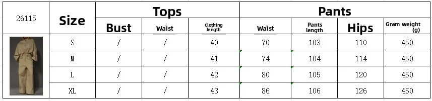 High Street 2-teiliges Set Frühling Ins Workwear-Stil Laternenärmel Loser Oberteil mit Kordelzug, gepaart mit Workwear-Hosen mit weitem Bein – Detail 1