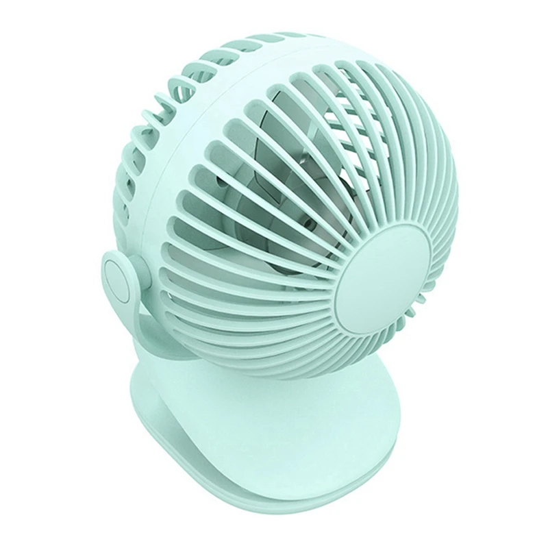 720° 3 Speed Adjustable Desktop Baby Stroller Office Table Mini Clip Fan USB Charging 1200Mah Portable Fans