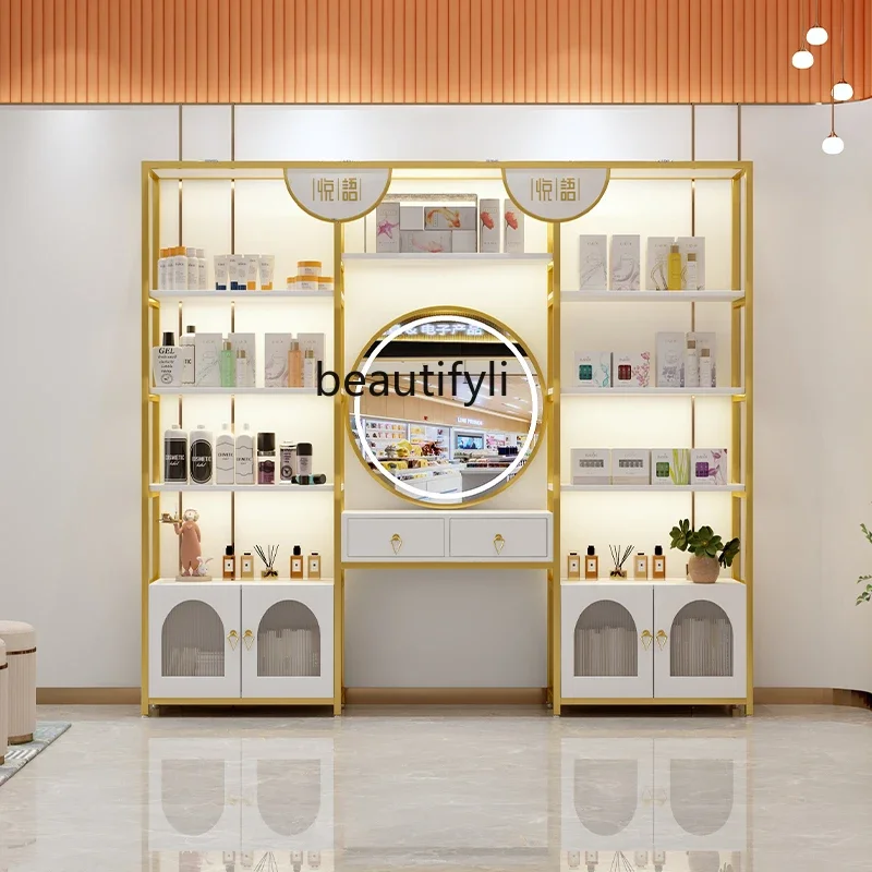 Yh خزانة عرض منتجات صالون التجميل الفاخرة، العرض، الرف، خزانة العرض