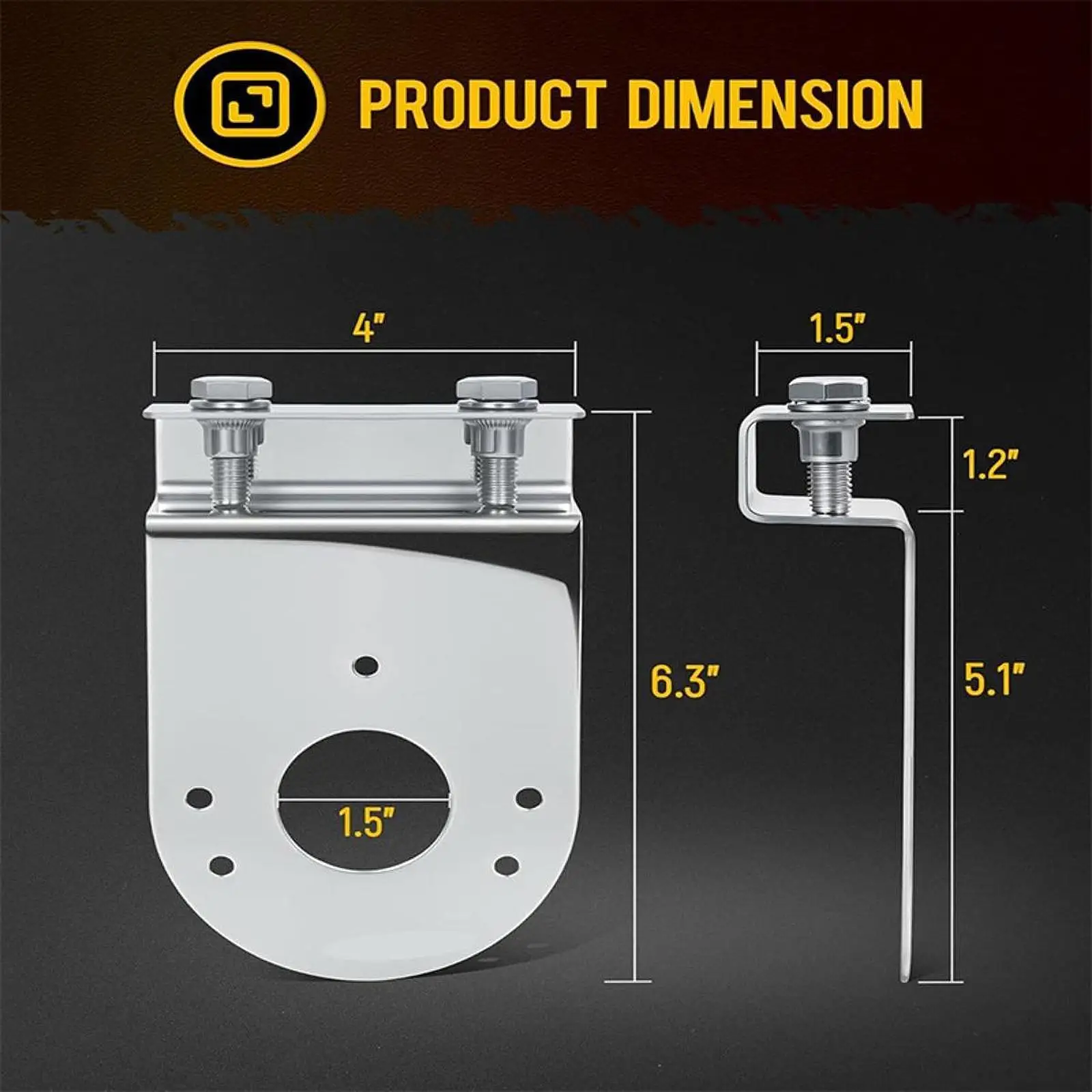 2Pcs Watermelon Light Brackets Professional Easy to Install Stainless Steel