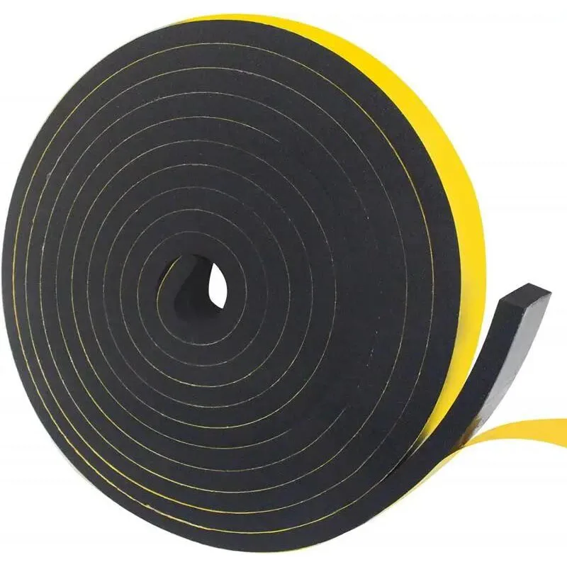 5-50mm Rubber Self Adhesive Sponge Seal Strip Single Sided Adhesive EVA Black Foam Anti-collision Seal Gasket 1-10mm Thickness