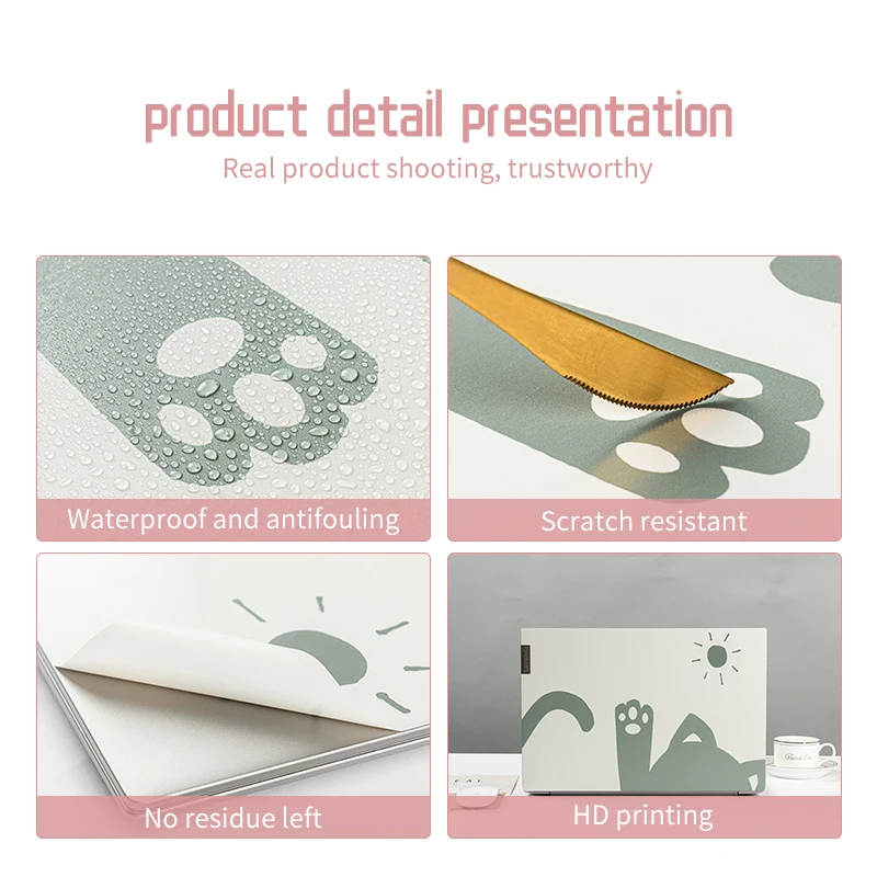 Universal marble pattern PVC laptop sticker waterproof decorative laptop cover, suitable for MacBook, Lenovo, Dell, HP