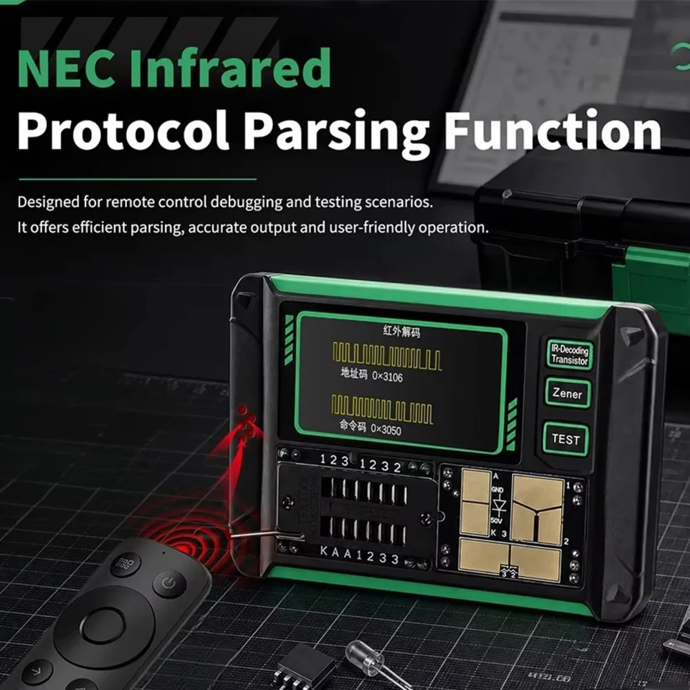 A01F-MOS Field-Effect Transistor Tester LCR-AR1 LCD Digital Multimeter Triode Resistance Meter Electronic Components