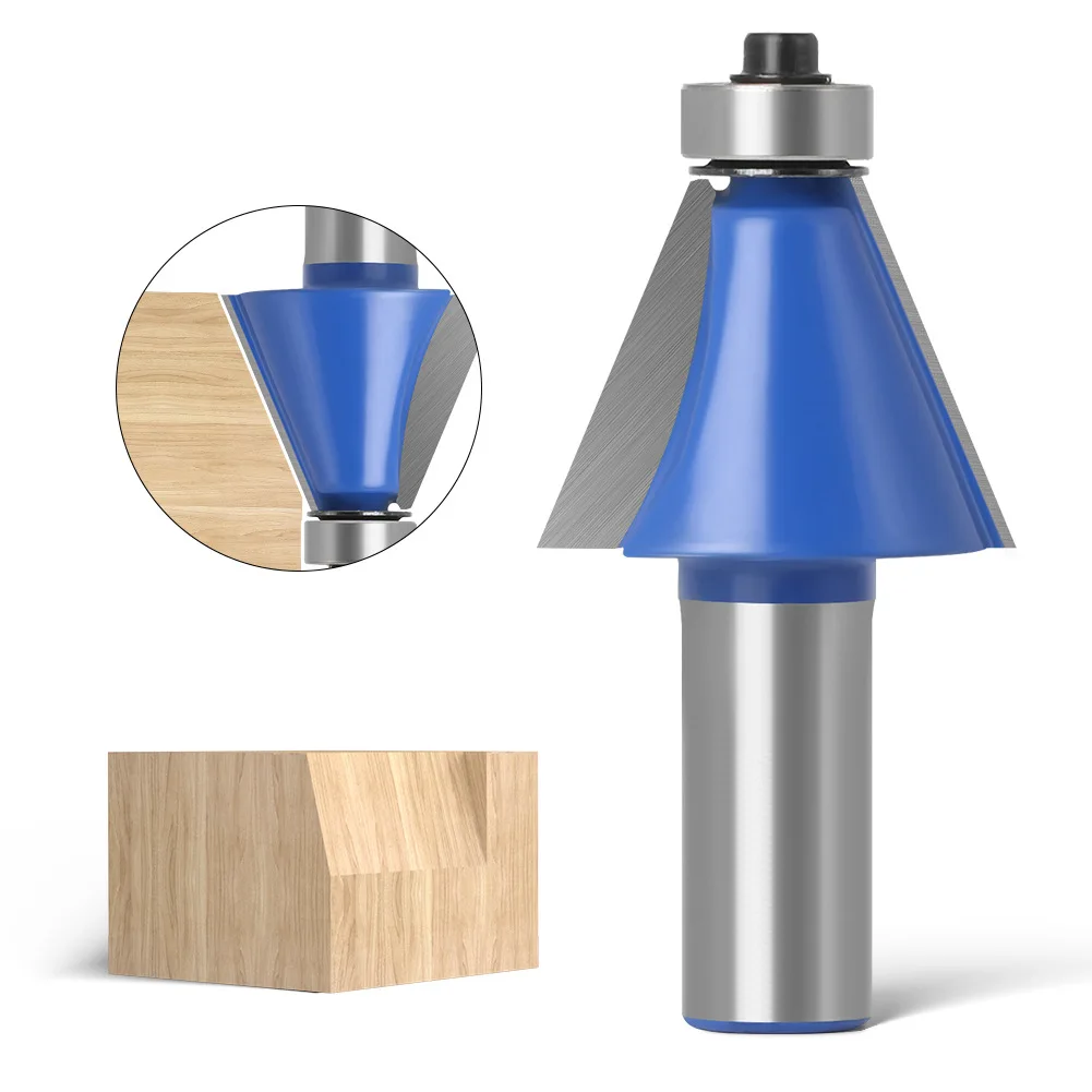 

1 шт. 1/2 "12 мм 1/4 "6 мм 8 мм фреза с хвостовиком резьба по дереву 22,5 градусов резка с наклонным краем фреза для подшипников гравировальный резак