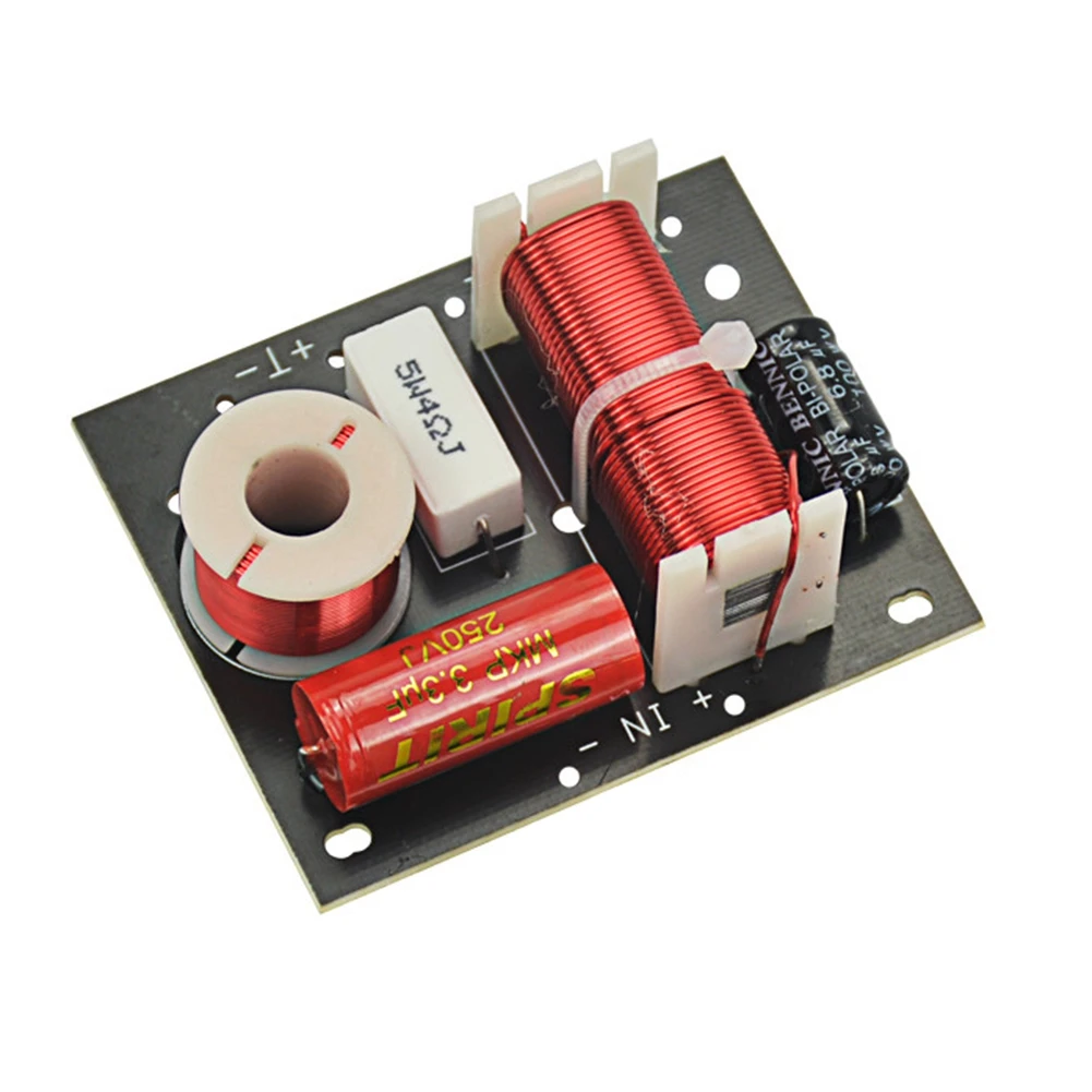 ES302 2 Ways Audio Speaker Crossover Treble+Bass Frequency Divider Crossovers Speaker Filters DIY for Home Theater