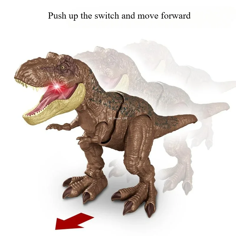 Simulated Electric Velociraptor, Tyrannosaurus Rex Meandering Dinosaur Toy Boy Large Jurassic Animal Model Sounding Dinosaurs