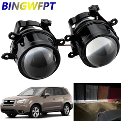 1Pair HD Fog Light Lens 12V For Subaru Forester 2013 - 2018 For Forester SJ XT 2014 - 2016 Car DRL Daytime Running Lamp H11 12V