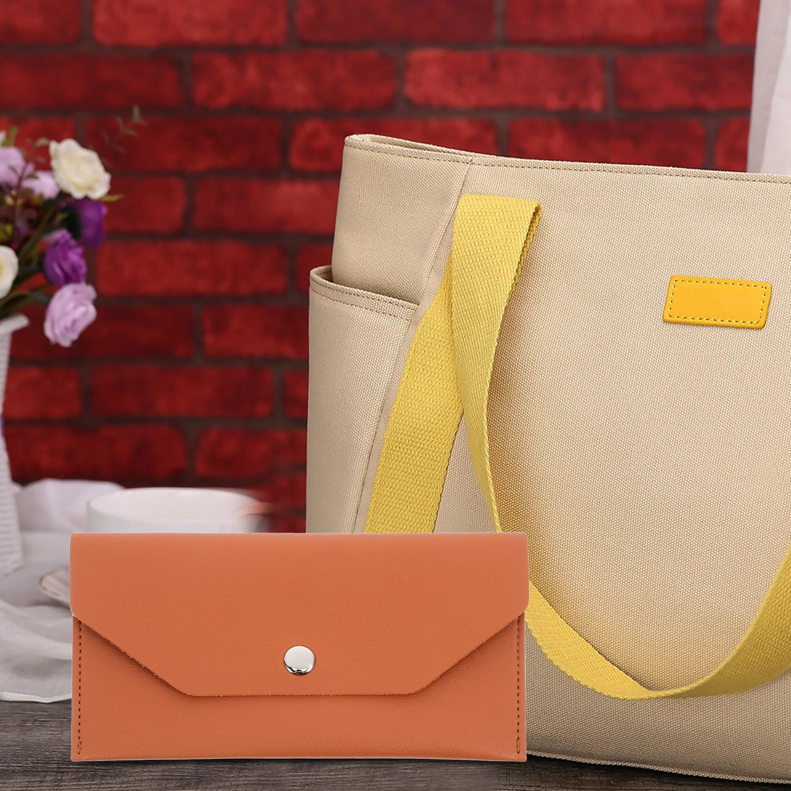 

PU Envelope Passport Container Organizer For Card Card Bag Passport Storage Holder Brown Money Bag Storage Travel