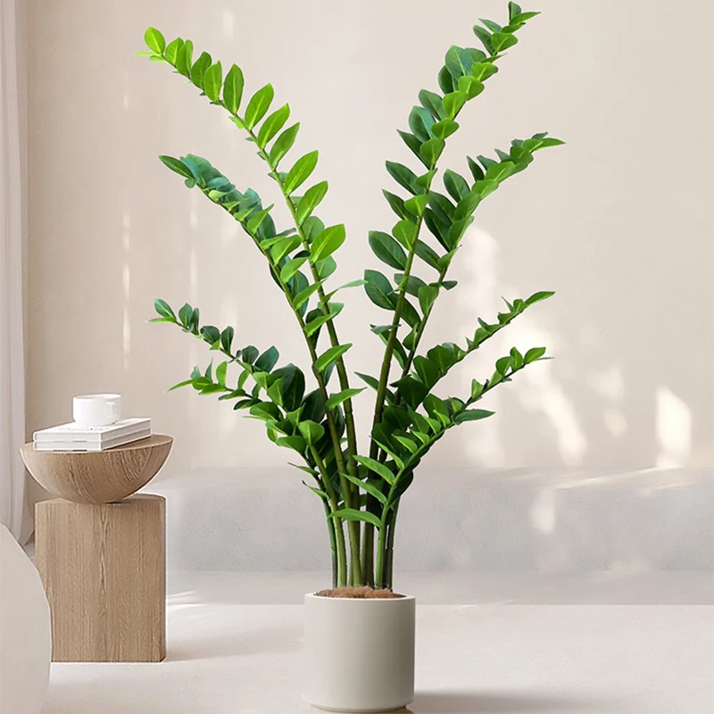 40-70cm Fake Ficus Tree Artificial Money Leaf Plants Plastic Banyan Leaves Real Touch Zamioculcas Plants For Home Shop Decor