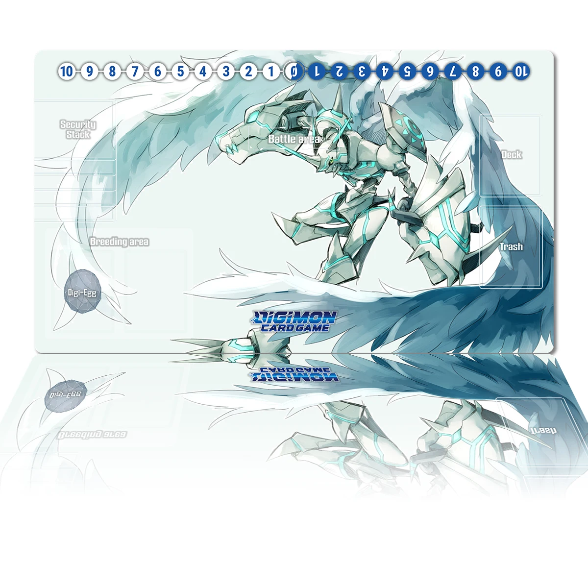 

Digimon Playmat Omegamon Mat DTCG TCG CCG Board Game Mat Anime Mouse Pad Custom Desk Mat Zones & Bag Gaming Accessories 60x35cm