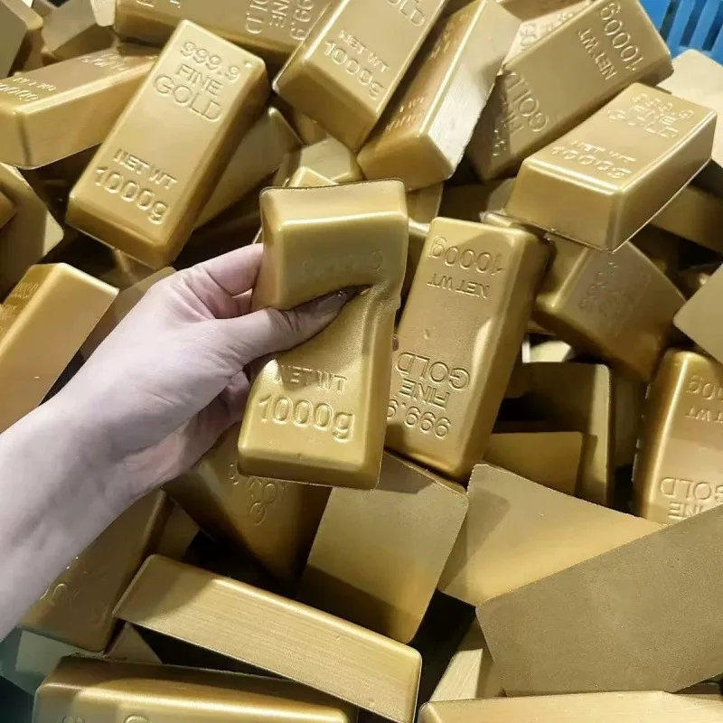Simulate Gold Brick Squishy Slow Rising Stress Relief Toy Realistic Butter Stick Squeeze Anti-Anxiety Fidget Toy Party Favors
