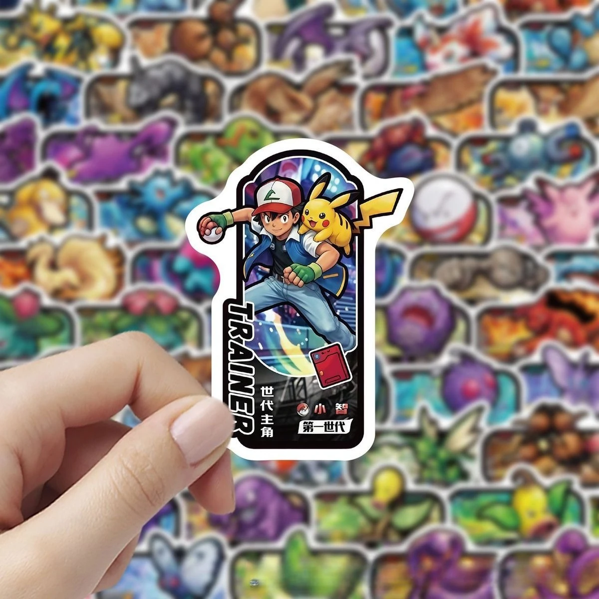 80 Stück Anime Pokemon Cartoon-Aufkleber Coole Pikachu-Dekorationsaufkleber Graffiti-Sticker DIY Spielzeug Belohnungssammlung Geschenk – Detail 10