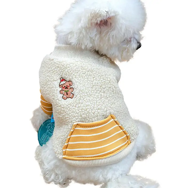 Dog Cold Weather Coats Warm Jacket Sweater For Pet Dog Soft And Comfortable Winter Pet Jacket Clothes Sherpa Dog Sweater For