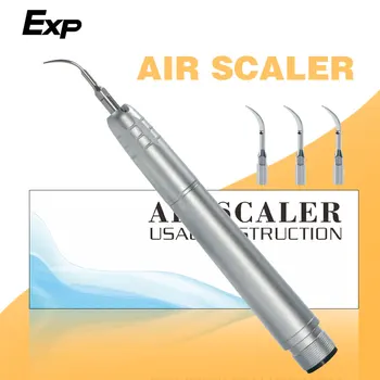 Exp Dental Ultrasonic Air Scaler with 3 Tips Dental Calculus Remover Cleaning Tool Handpiece Whiten Teeth Cleaner 2 Holes/4 Holes