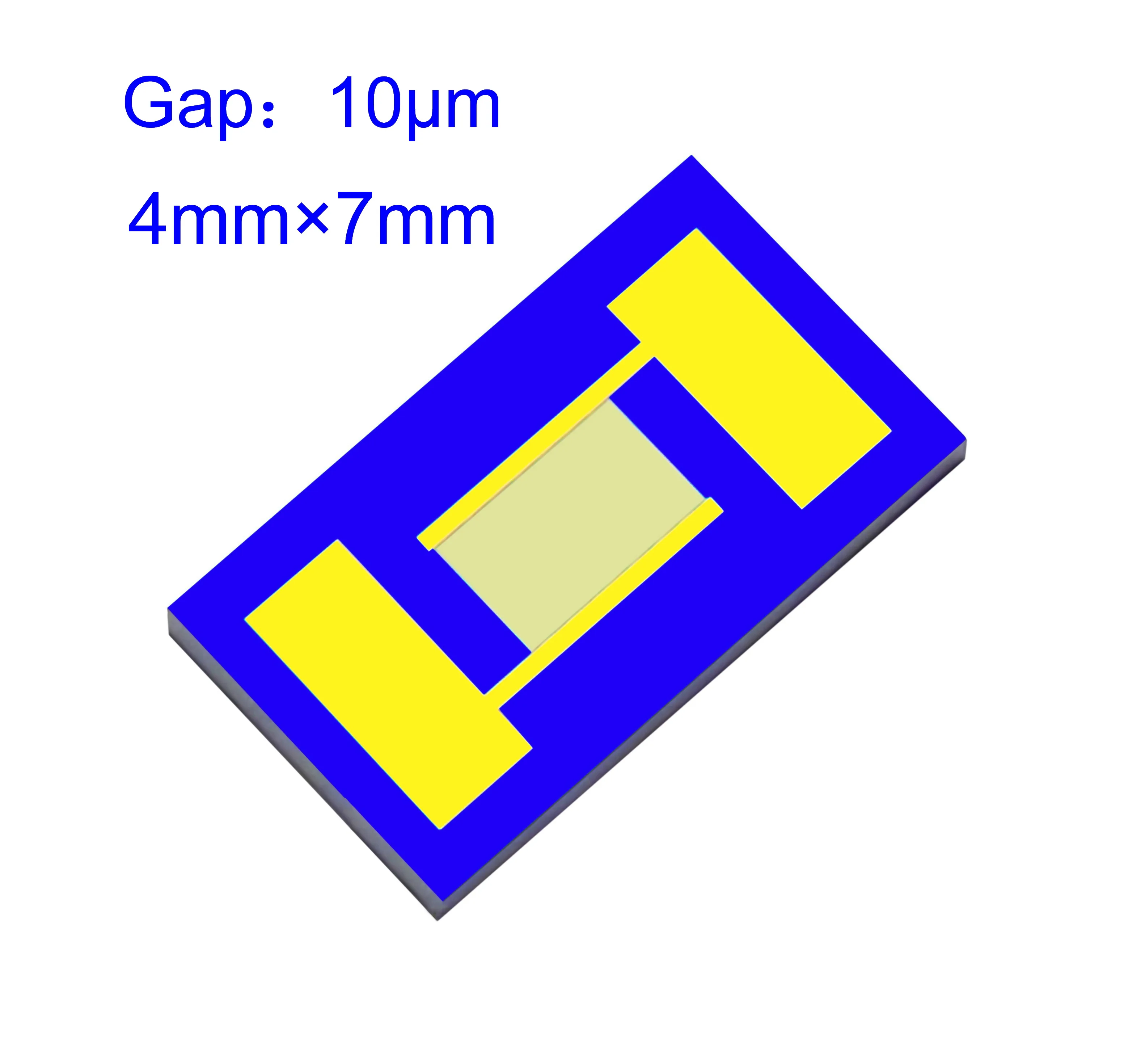 10μm Silicon-based interdigital electrode high-precision microcapacitance MEMS gas biosensor photoelectric detection